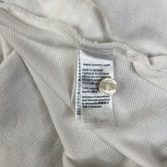 Tommy Hilfiger Polo Shirt Mens M Red White Blue Star Stripes Custom Fit USA Flag - Picture 11 of 11